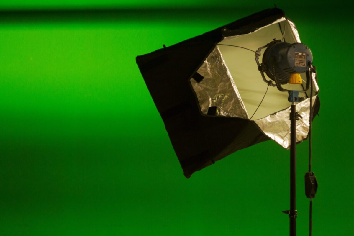 Studio avec fond vert